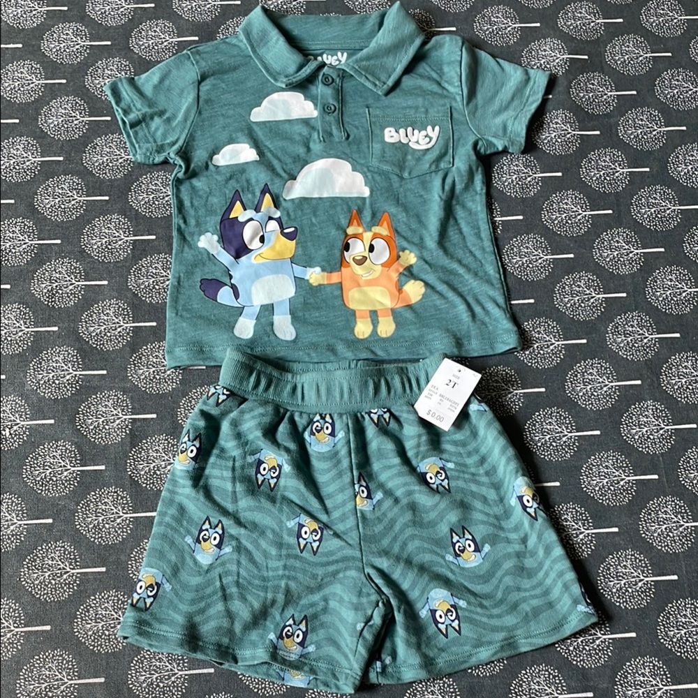 Bluey Kids Matching Set - Teal